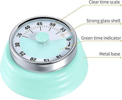 LAOPAO Kitchen Countdown Timer - Magnetic Mechanical Timer, No Battery Required