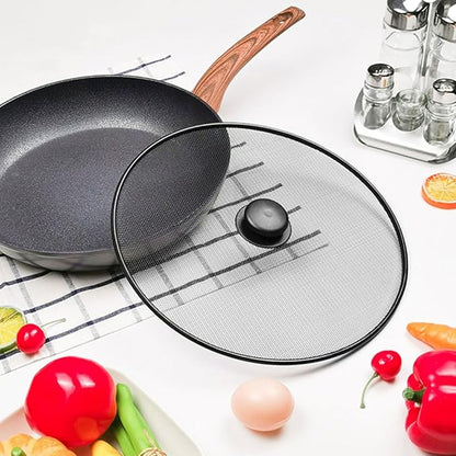 Amosfun 11.4 Inch Oil Splash Guard Splatter Screen for Frying Pan and Pot Mesh Cover Grease Splatter Shield Cooking Kitchen Accessory