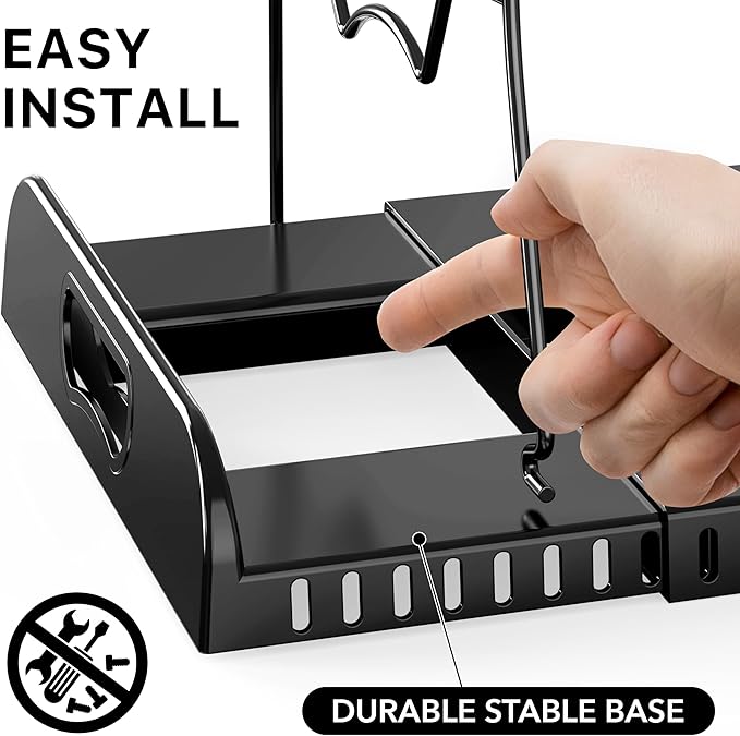 Simple Houseware Expandable Pan Organizer Rack, 10 Adjustable Compartments, Black - Kitchen Cabinet Organizer for Pots, Pans, Lids & Bakeware - Pantry & Countertop Storage - Image 5