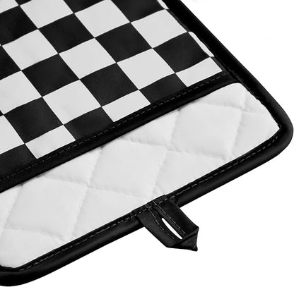 Ohocut Checkered Pot Holder, Black and White Checkerboard Potholders for Kitchen, Silicone Pot Holders with Pocket for Kitchen Clearance 2 Pack Set, Hot Pads and Oven Mitts for Cooking Baking - Image 5