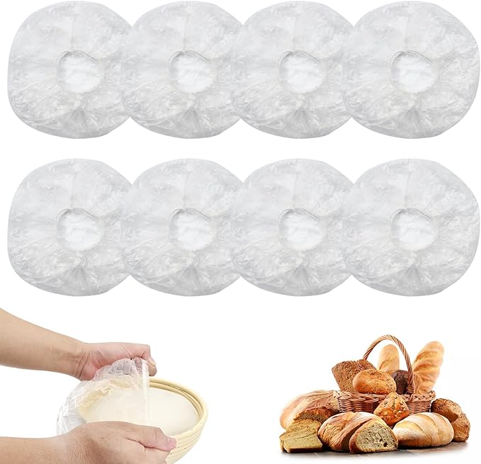 200pcs Reusable Shower Caps for Sourdough Bread Proofing, Plastic Covers With Elastic - Image 8
