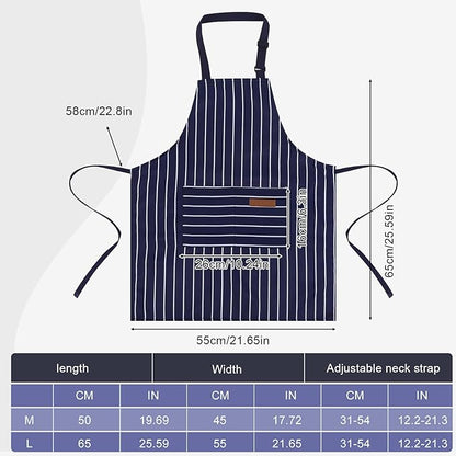 2 Pack Stripes Kids Apron, Kids Cooking Aprons with 2 Pockets, Cute Aprons for Cooking for Boys and Girls