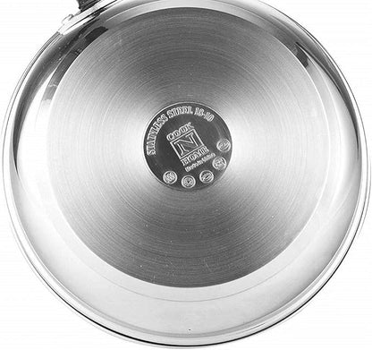 Cook N Home 4-Piece Stainless Steel Pasta Cooker Steamer Multipots, 12 Quart, Silver - Image 7