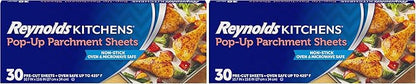 Reynolds Kitchens Pop-Up Parchment Paper Sheets, 10 x 13 Inches, 30 Count (Pack of 2) by ReynoldsConsumerProducts