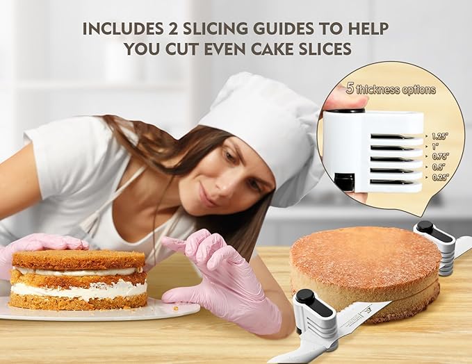 CoquusAid Upgrade Bread Knife for Homemade Bread, World‘s 1st Double Serrated Knife for Crusty Sourdough, 11.6 Inch Stainless Steel Bread Slicer, Professional Sourdough Cutter, Ideal Gift, White - Image 6