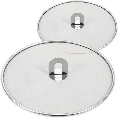 Splatter Screen for Kitchen, Stainless Steel Fine Mesh Splatter Screen for Frying Pan, 10, 13 Inch Grease Splatter Guard with Fold Flat Knob by Unknown