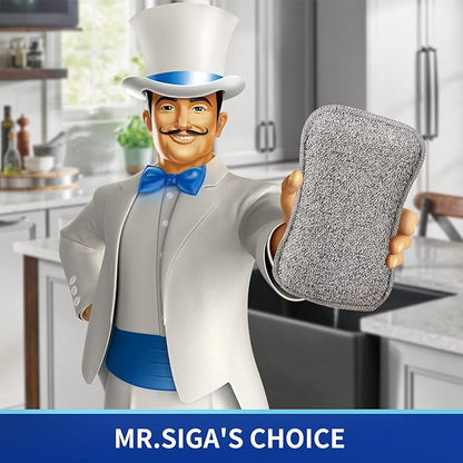 MR.SIGA Dual-Sided Scrub Sponges, Long lasting, Reusable Dishwashing Sponges for Kitchen, 6 Pack - Image 2