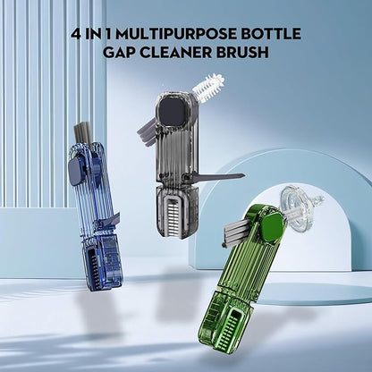 VIDONIO 4 in 1 Cup Lid Gap Cleaning Brush, Multifunctional Insulation Bottle Cleaning Tools, Mutipurpose Tiny Silicone Cup Holder Cleaner, Home Kitchen Cleaning Tools