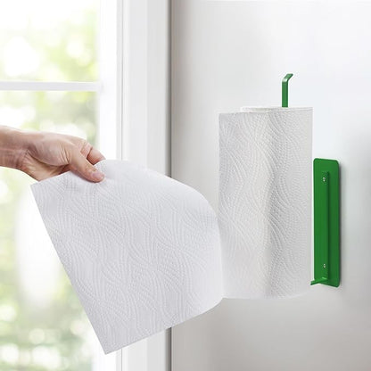 Magnetic Paper Towel Holder for Fridge Green,Heavy Duty Strong Magnet Backing for Toolbox,Grill,BBQ Griddles,RV Tailgates,Microwave,Fridge,Garage - Fit for Large Size of Paper Towel Roll