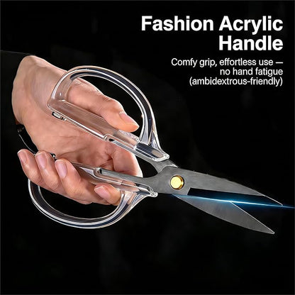 Kitchen Shears Scissors&Sharp Scissors, ARCHIKING 7.7inch Black Titanium Plated Scissor-Meat and Poultry Shears, Dishwasher Safe, Acrylic Handel All Purpose Stainless Steel Utility Scissor Black