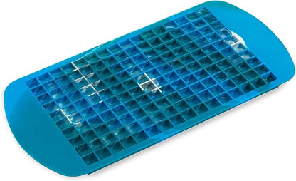 Host Mini Ice Cube Tray, Makes 160 Cubes, Durable Silicone Trays, Perfect for Cocktails, Whiskey, Bourbon, Margarita, Mojito, Iced Coffee, Home Kitchen Essentials, Set of 1, Blue Marble
