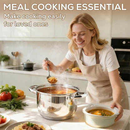 Stainless Steel Cookware Set - 15 Pieces Pots and Pans Nonstick Pot and Pan Set Includes 1 Frying Pans, 5 Pots, 6 Lids and 3 Utensils, with Stay Cooling Handle, Induction & Oven Safe - Image 7