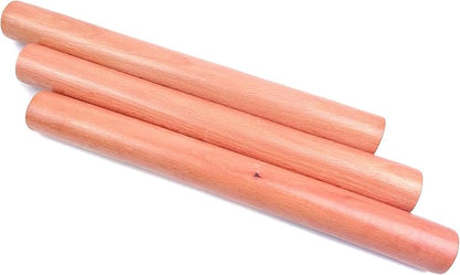 3-Pack 10-Inch Wooden Rolling Pins – Classic 1-Inch Diameter Baking Tools for Dough & Pastry by YOFAN