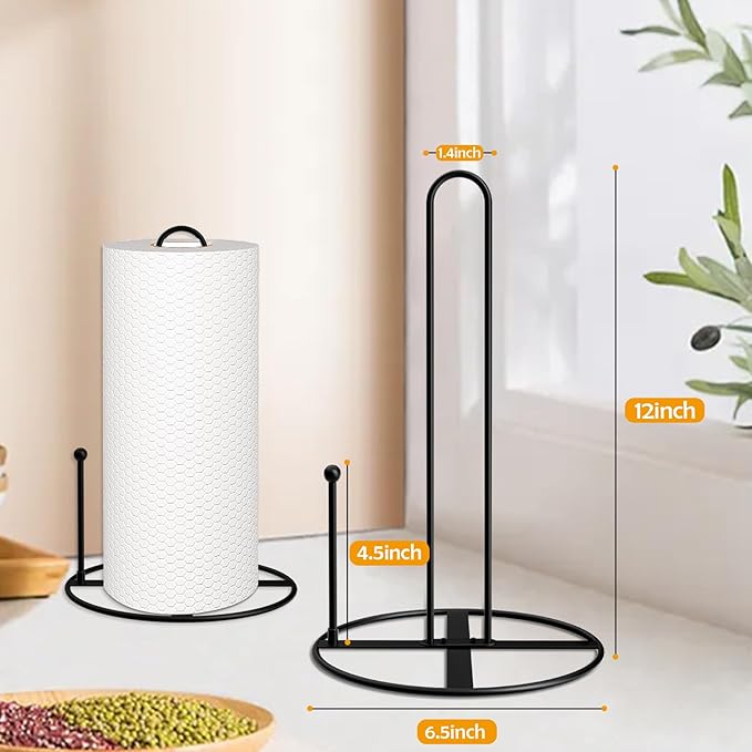 Paper Towel Holder,30Pack Bulk Black Paper Towel Holder Stand Countertop for Kitchen - Image 2