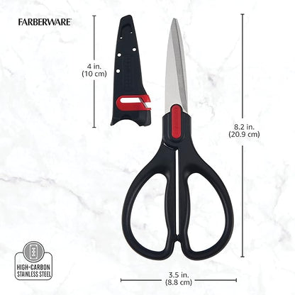 Farberware Self-Sharpening Stainless Steel All-Purpose Shears with Edgekeeper Sleeve - Image 3