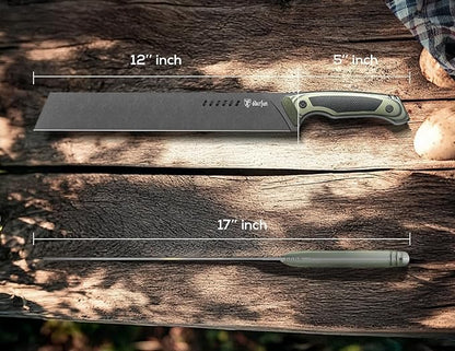 12 Inch Slicing Carving Knife - Rust-Resistant Full-Tang Steel, G10 Non-Slip Outdoor Handle - BBQ & Brisket Knife for Spanish Ham, Turkey - Professional Chef Knife-Gift For Men