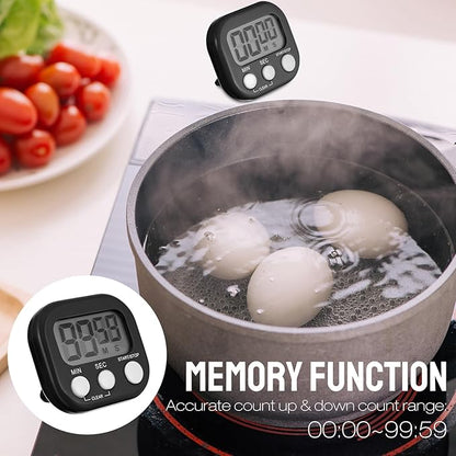 Leumoi 24 Pcs Digital Kitchen Timers Bulk Small Magnetic Timer On/Off Switch Minute Second Count up Countdown Loud Alarm for Classroom Cooking Baking(Black) - Image 7