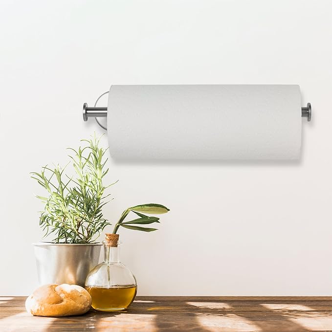 Paper Towel Holder Wall Mount - Under Cabinet Paper Towel Holders - Anti-Rust, Mounts On Wall or Cabinet, Vertically or Horizontally, Durable, Premium Elegant Design- Quick and Easy Installation - Image 3