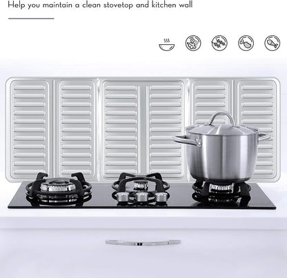 2 Pieces Splatter Guards for Frying Stove Splatter Guard Anti Oil Barrier Nonstick Aluminum Oil Shield Guard for Kitchen Cooking Guard