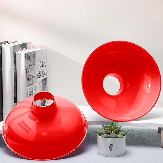 Vesici 2 Pack Extra Large Wide Mouth Funnel Red 2.5" x 10" Multi Purpose Filling Funnel Plastic Reusable for Water Softener Resin Tanks Carbon Media Jar Filling Use