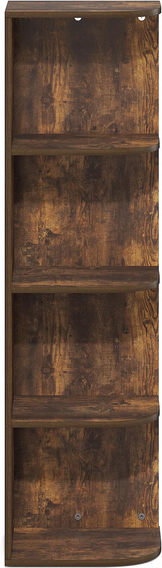 Furinno PASIR Book Shelf, 4-Tier Corner Bookshelf with Open Shelf, Standing Bookcase, 9.3 x 12 x 41.4, for Organization and Storage, for Living Room, Bedroom, Home Office, Amber Pine - Image 7