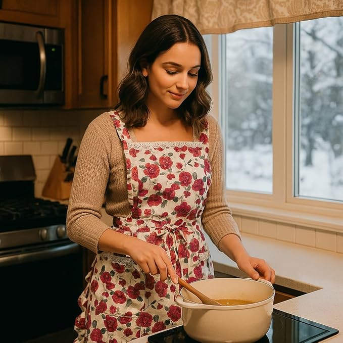 Funny Aprons for Women with Pockets, Kitchen Cooking Grilling Bbq Cute Chef Apron, Mothers Day Birthday Gifts for Women - Image 2