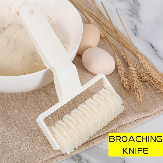 Lamoutor 2Pcs Lattice Roller Cutter Pastry Cutter Roller DIY Baking Tool for Dought Cookie Pie Pizza Bread Pastry - Image 2