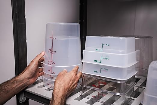 Cambro Food Storage Containers with Lids (BPA-Free) - 4 Quart - Food Grade Buckets with Lids (2 Pack) - For Dough Proofing and Brining (Translucent) - Image 7