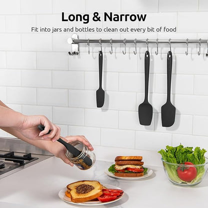 U-Taste Silicone Spatula Set with 600 Degrees Fahrenheit Heat Resistant (Black) - Image 9