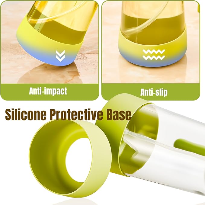 PARACITY 2 in 1 Oil Dipenser Bottle with Silicone Bottom (Green-2PCS) - Image 4