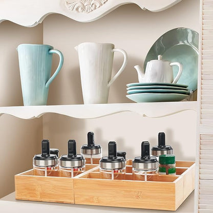 Fabsome Bathroom Drawer Organizer, Bamboo Box Bin for Junk Vanity Desk Makeup Drawer, Small Wooden Container Tea Storage Organization Tray for Kitchen Office, Set of 5 - Image 6