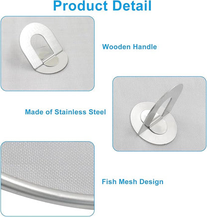 2Pcs 10" & 13" Stainless Steel Splatter Screen Splatter Guard, Ultra Fine Mesh Cooking Protector for Frying Cooking/Kitchen Use - Image 2