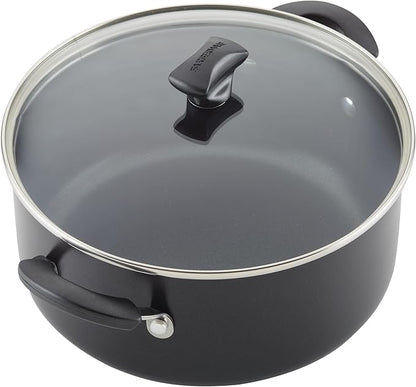 Farberware Cookstart DiamondMax Nonstick Cookware/Pots and Pans Set with Glass Lids, Dishwasher Safe, Includes Baking Pan and Kitchen Cooking Tools, 15 Piece - Black - Image 10