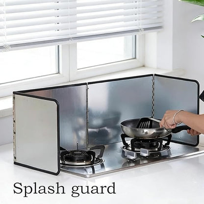 Splatter Screen - 4 Sided Stainless Steel Grease Splatter Guard for Frying Pan, Fine Mesh Oil Splash Protector, Stove Top Splatter Shield, Easy Clean & Durable Kitchen Essential - Image 5
