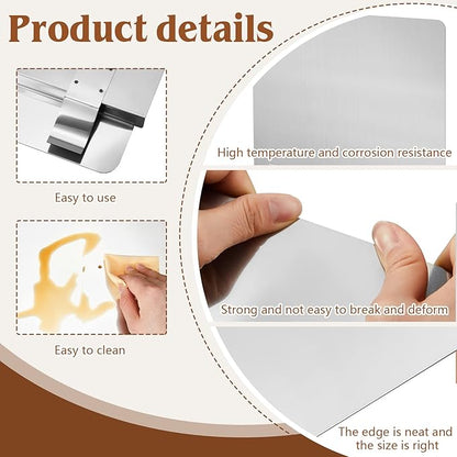 Ferraycle 2 Pack 20-1/2" W x 18" H 304 Stainless Steel Fryer Splash Guard for Stove & Kitchen, Oil Splatter Screen Protection, Heavy Duty Grease Barrier for Frying, Grilling, Easy Clean, Universal Fit - Image 3