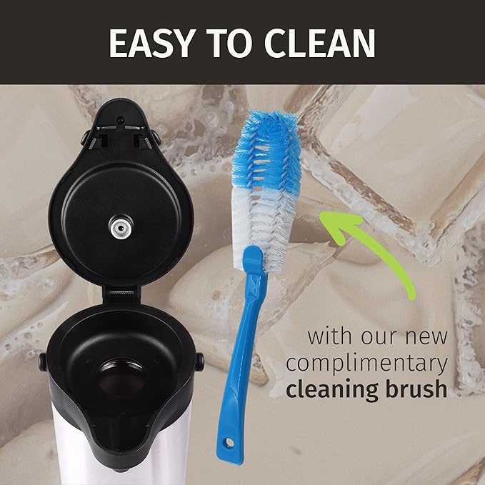Coffee Carafe Airpot & Cleaning Brush - 101oz / 3L Airpot 12 Hours Hot Water Dispenser or 36 Hours Cold Drink Dispenser with Pump - Easy Dispensing Coffee Carafes for Keeping Hot Extra Large - Cresimo - Image 5