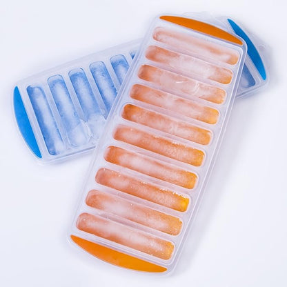 Ozera 4 Pack Ice Cube Trays, Narrow Water Bottle Ice Cube Tray Stick, Silicone Ice Trays for Freezer with Easy Push and Pop Out Material, Ideal for Sports and Water Bottles - Image 6