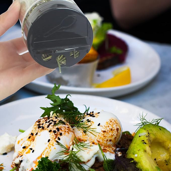 24 Pack 6oz Clear Plastic Spice Jars With Black Lids, Empty Round Spice Bottles, Plastic Seasoning Containers with Chalk Labels, Pen, Spice Containers For Kitchen Cabinet - Image 5