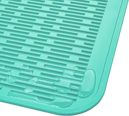 MicoYang Silicone Dish Drying Mat for Multiple Usage,Easy clean,Eco-friendly,Heat-resistant Silicone Mat for Kitchen Counter or Sink,Refrigerator or Drawer Liner Mint 2XL 24 inches x 18 inches - Image 9