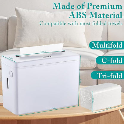 Paper Towel Dispenser Countertop, Multifold Trifold Z-Fold Paper Towel Holder, Hand Towel Dispenser for Kitchen Bathroom Commercial,Single Sheet Dispensing, Non-Slip Base