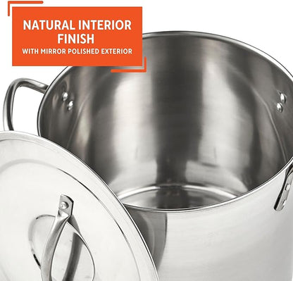 IMUSA Stainless Steel Stock Pot with Lid, 20 Quart, Silver - Image 4