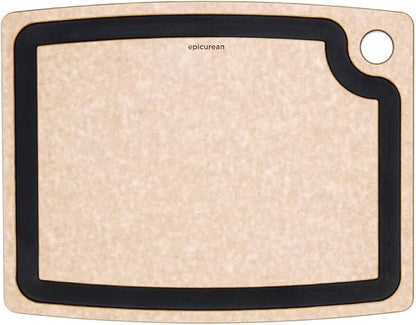 Epicurean Gourmet Series Cutting Board with Juice Groove, 14.5-Inch by 11.25-Inch, Natural/Slate by Epicurean