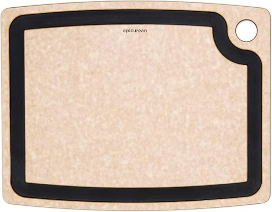 Epicurean Gourmet Series Cutting Board with Juice Groove, 14.5-Inch by 11.25-Inch, Natural/Slate by Epicurean