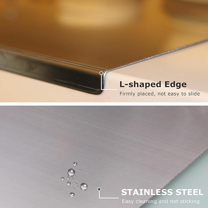 Stainless Steel Cutting Boards for Kitchen, Kneading Cutting Board Mats, Metal Cutting Board for Meat, Fruits, Vegetables, Bread, and Baking Small Cutting Boards (40 x 30cm/15.7 x 11.8 in) - Image 6