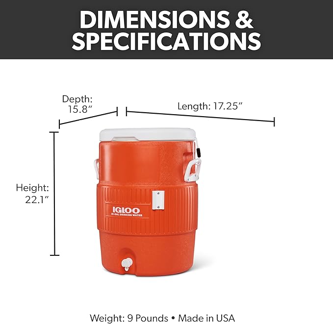 Igloo Sports Cooler | Insulated Beverage Dispenser with Spout |Portable Handwashing Station - Image 2