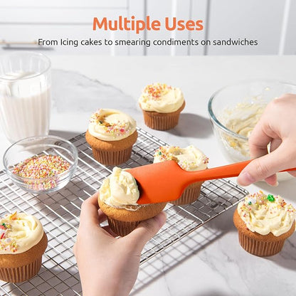 U-Taste Silicone Spatula Set with 600 Degrees Fahrenheit Heat Resistant (Orange) - Image 7