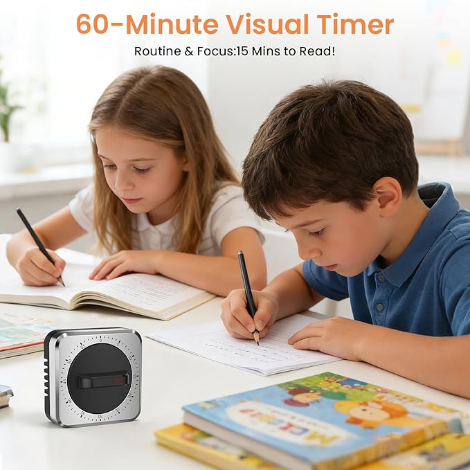 Mechanical Kitchen Timer with Magnet: Wind Up Cooking Timer Clock with Loud Alarm, Kitchen Timers for Cooking, No Battery Manual Food Timer for Baking, BBQ, Seniors & Daily Reminders - Image 8