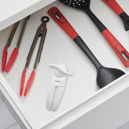 Starfrit Little Beaver Can Opener - Safe - Holds and Leaves No Sharp Edges on Lid - Comfort Grip - 3 year warranty - Red - Image 8