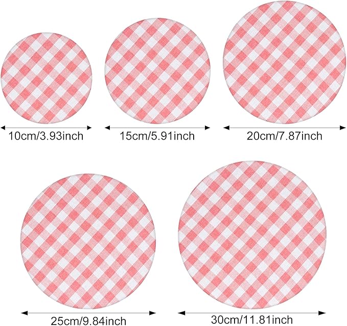 Reusable Bowl Covers, 5 Size Stretch Cloth Bowl Covers for Bread Proofing, cloth Fabric bowl Cover for Food Fruits Leftover (O)