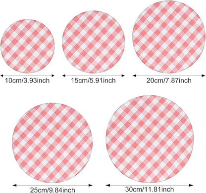 Reusable Bowl Covers, 5 Size Stretch Cloth Bowl Covers for Bread Proofing, cloth Fabric bowl Cover for Food Fruits Leftover (O)